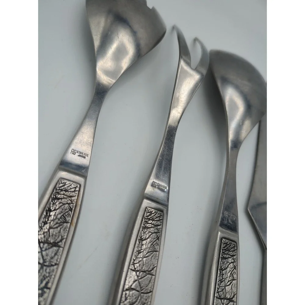 Arthur Salm Stainless Steel Hostess Serving Carving‎ Salad Set AS ASF3 MCM Japan